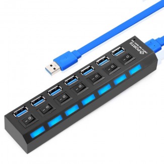 USB HUB 7 PORT 3.0 WITH SWITCH