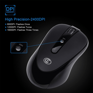 GOFREETECH M006 Wireless Mouse with 2.4GHz, 15m Range, PAN3205 Sensor, DPI 800-1600 Price in Pakistan | LAPTAB