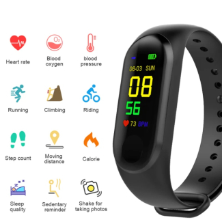 M4 Plus Health Band with Heart Rate, Pedometer, Sleep Monitor, Bluetooth 4.0 Price in Pakistan | LAPTAB