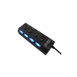 USB Hub 4 Port 2.0 with Button, Plug and Play, Compatible with USB Devices Price in Pakistan | LAPTAB