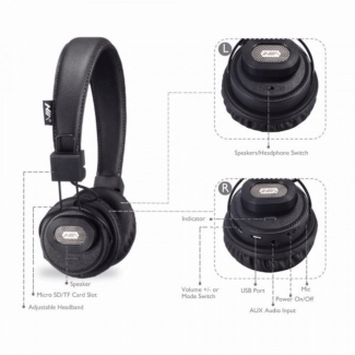 NIA X5SP Bluetooth Wireless Headphone and Speaker with DSP, FM, Micro SD, Aux-in, and App Control Price in Pakistan | LAPTAB