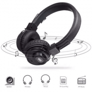NIA X5SP Bluetooth Wireless Headphone and Speaker with DSP, FM, Micro SD, Aux-in, and App Control