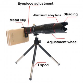 36X 4K HD Dual Zoom Telephoto Telescope Lens with Tripod Clip for Mobile Phones Price in Pakistan | LAPTAB