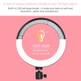 26cm LED Ring Light with 10 Brightness Levels, USB Power, Adjustable Tripod & Phone Holder Price in Pakistan | LAPTAB