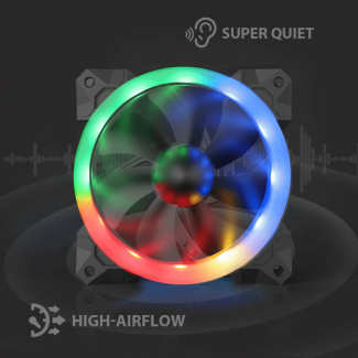 Redragon GC-F008 PC Adjustable Color LED Fan with Infrared Remote, 1200RPM CPU Cooler Price in Pakistan | LAPTAB
