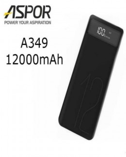 ASPOR A349 12000mAh Power Bank with 2 USB Ports and Real Capacity Price in Pakistan | LAPTAB