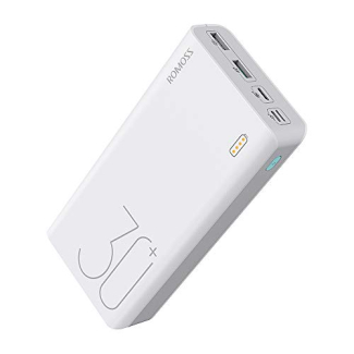 ROMOSS Sense 8 30000mAh Power Bank with Dual USB Fast Charging Ports for Phones and Tablets