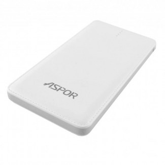 ASPOR A382 10500mAh Slim Power Bank with Dual USB, LED Indicator, Micro USB & Lightning Cable Price in Pakistan | LAPTAB