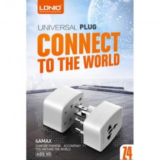 LDNIO Z4 Universal Travel Plug Adapter with UK, EU, US/AU Sockets, 6A, Fireproof Price in Pakistan | LAPTAB