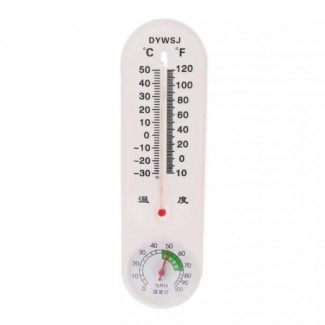 Indoor Outdoor Wall Hung Thermometer with Humidity, Celsius & Fahrenheit Readings