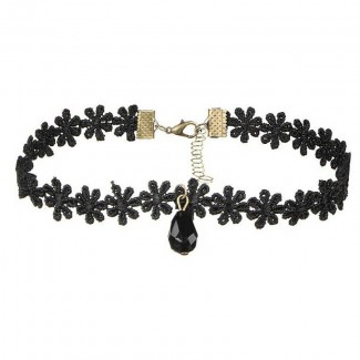 Pack of 10 New Gothic Tattoo Leather Choker Necklaces for Women with Hollow Out Black Lace Design Price in Pakistan | LAPTAB