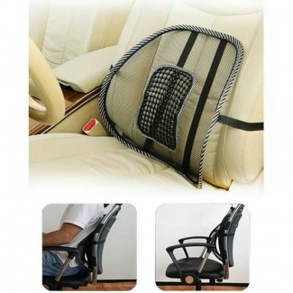Car Seat Back Support Massage Cushion with Breathable Mesh Fabric and Airflow