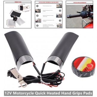 Heated Handlebar Motocycle Grips Kit Pads for 12V