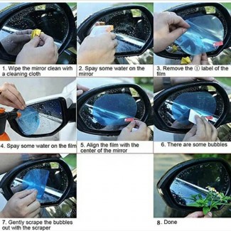 2 Pack Oval Car Rearview Mirror Protective Film Waterproof Anti-Glare Anti-Fog Price in Pakistan | LAPTAB
