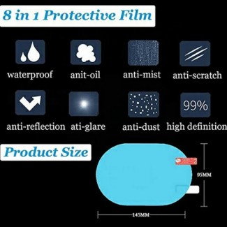 2 Pack Oval Car Rearview Mirror Protective Film Waterproof Anti-Glare Anti-Fog Price in Pakistan | LAPTAB