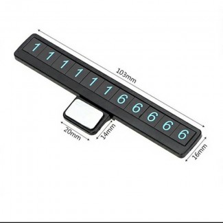 Car Luminous Temporary Parking Phone Number Plate with Adjustable Angle and Privacy Protection Price in Pakistan | LAPTAB