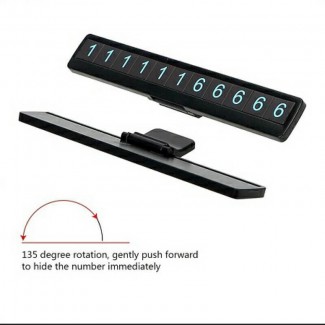 Car Luminous Temporary Parking Phone Number Plate with Adjustable Angle and Privacy Protection Price in Pakistan | LAPTAB