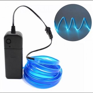 15ft Flexible EL Wire LED Strip Glow String Light for Car and PC Decoration