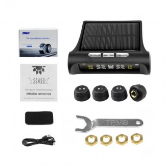 Tire Pressure Monitor System with Temperature Gauge, Solar Powered, Wireless Sensors Price in Pakistan | LAPTAB
