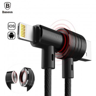Baseus 2 in 1 Magnetic Micro USB Cable with T-Type Double Elbow for Android and iOS Price in Pakistan | LAPTAB