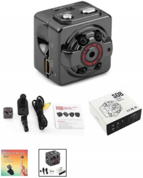 SQ8 HD Camera with Night Vision, Motion Detection, TV Out, and 100-Min Battery Price in Pakistan | LAPTAB