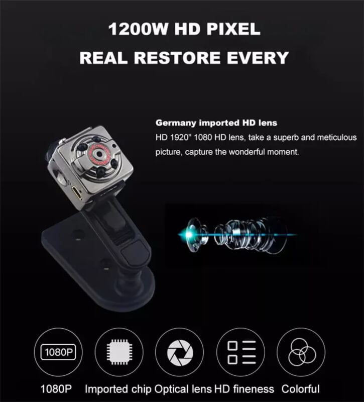 SQ8 HD Camera with Night Vision, Motion Detection, TV Out, and 100-Min Battery