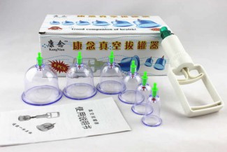 6pcs Hijama Cups Chinese Vacuum Cupping Kit with Suction Pump for Home Therapy Price in Pakistan | LAPTAB