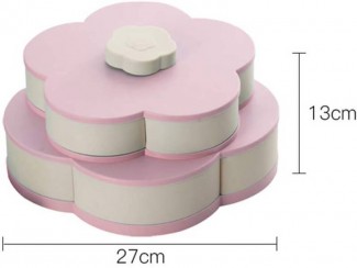 Stylish Flower-Shaped Dry Fruit and Nimko Storage Box with 2 Layers, 10 Compartments Price in Pakistan | LAPTAB