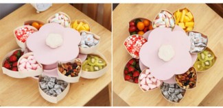 Stylish Flower-Shaped Dry Fruit and Nimko Storage Box with 2 Layers, 10 Compartments Price in Pakistan | LAPTAB