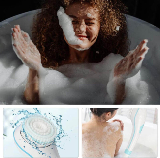 Spinning Spa Brush with Microderm, Massage, Pumice Heads and Long Handle Price in Pakistan | LAPTAB