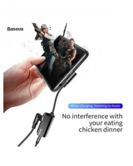 Baseus L45 Type-C to Type-C and 3.5mm Audio Jack Adapter Cable, Black Price in Pakistan | LAPTAB