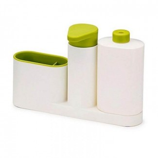 Set of 3 Sink Tidy Sey Plus with Soap Pump and Multipurpose Storage for Brushes and Sponges Price in Pakistan | LAPTAB