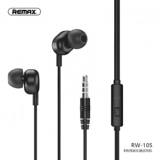 REMAX Stereo Handsfree RW 105 Earphones with Noise Isolation and Ergonomic Design Price in Pakistan | LAPTAB