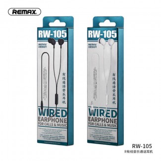 REMAX Stereo Handsfree RW 105 Earphones with Noise Isolation and Ergonomic Design Price in Pakistan | LAPTAB