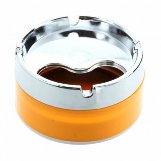 Ashtray Advanced Closed Stainless Steel Cylinder Design with Push Lid for Easy Use Price in Pakistan | LAPTAB