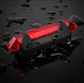 Portable USB Rechargeable Red Bicycle Tail Light with Waterproof Design and 5-Hour LED Safety Lamp Price in Pakistan | LAPTAB