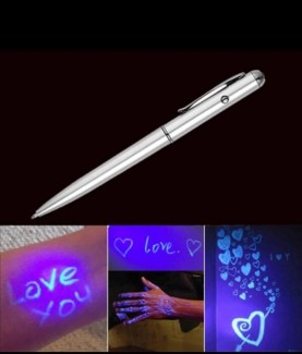 Cute Magic Invisible Ink Ballpoint Pen with UV LED Light for Secret Messages Price in Pakistan | LAPTAB