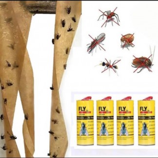 4 Rolls Sticky Fly Paper Trap for Flying Insects, Safe and Eco-Friendly Price in Pakistan | LAPTAB