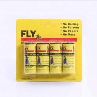 4 Rolls Sticky Fly Paper Trap for Flying Insects, Safe and Eco-Friendly