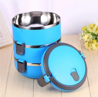 3 Layers Stainless Steel Food Container with Leak-Proof Seal and Carry Handle Price in Pakistan | LAPTAB