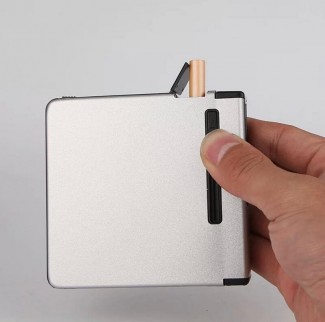 Metal 12 Pcs Cigarette Storage Box with Windproof Jet Flame Lighter for Outdoor Use Price in Pakistan | LAPTAB