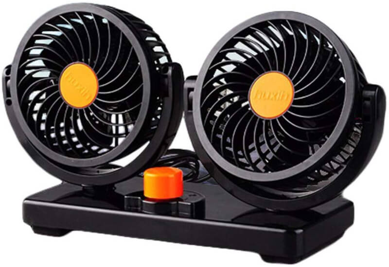Dual Head Electric Car Fan with 360? Adjustable Rotation for Cooling and Air Circulation Price in Pakistan | LAPTAB