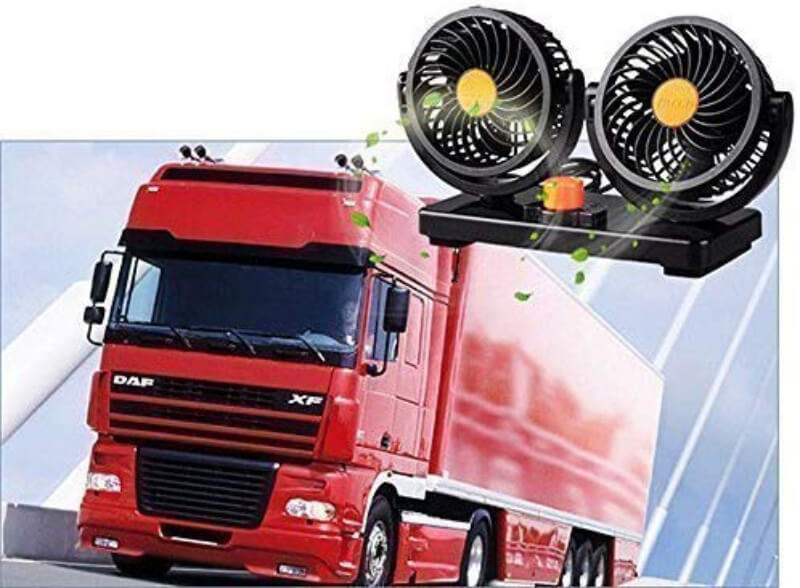 Dual Head Electric Car Fan with 360? Adjustable Rotation for Cooling and Air Circulation Price in Pakistan | LAPTAB