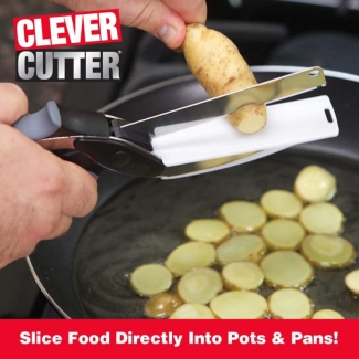 Clever Cutter 2-in-1 Knife and Cutting Board with Stainless Steel Blade and Safety Latch Price in Pakistan | LAPTAB