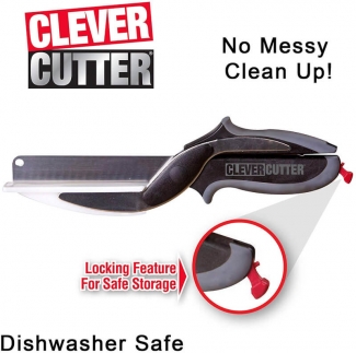 Clever Cutter 2-in-1 Knife and Cutting Board with Stainless Steel Blade and Safety Latch Price in Pakistan | LAPTAB