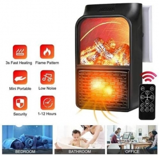 900W Electric Flame Heater with LED Display, Remote Control, Auto Shut-Off, 2 Speeds Price in Pakistan | LAPTAB