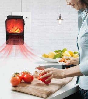 900W Electric Flame Heater with LED Display, Remote Control, Auto Shut-Off, 2 Speeds Price in Pakistan | LAPTAB
