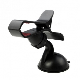 Smartphone Windshield Dashboard Mount with 360? Rotating Silicone Grip Clamp