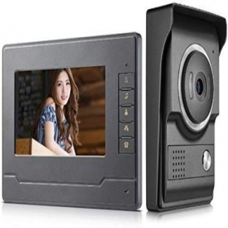 Video Camera for Home Security with Indoor Color Screen, Two-Way Intercom, Night Vision, and Electric Lock Control