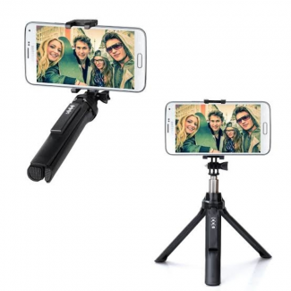 Gepro Selfie Stick Plus Tripod Stand with Bluetooth Remote, Adjustable Height Up to 4 Feet